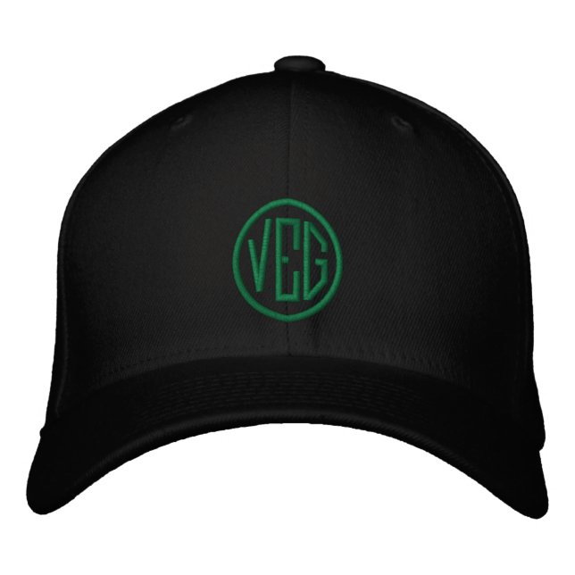 Veg - Vegetarian Emboridered Hat (Front)