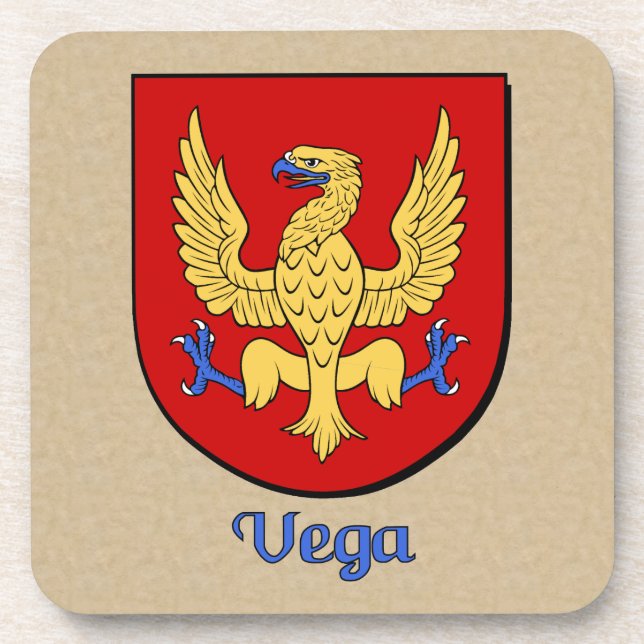 Vega Heraldic Shield Coaster (Front)