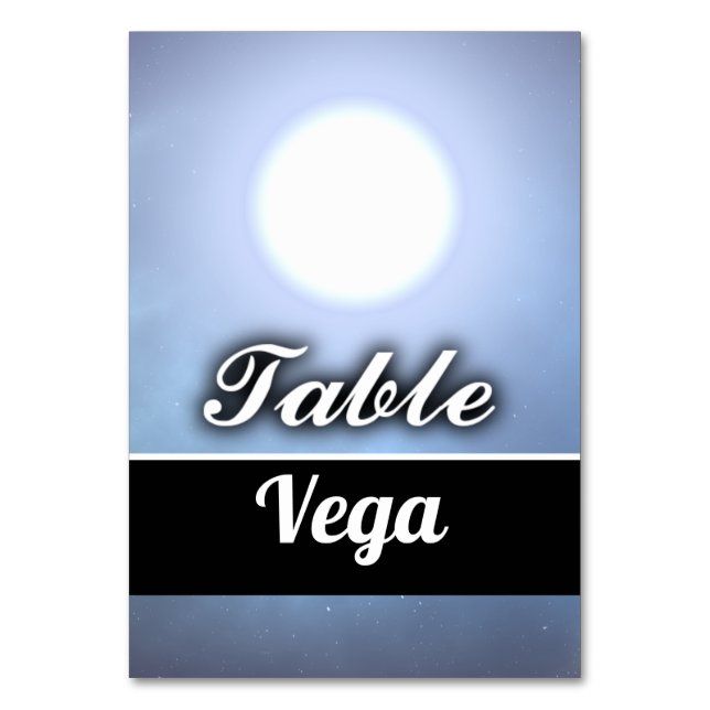 Vega Table Number (Front)