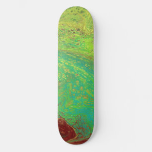 Vegabond Dreams 1 Unique Green Abstract Skateboard