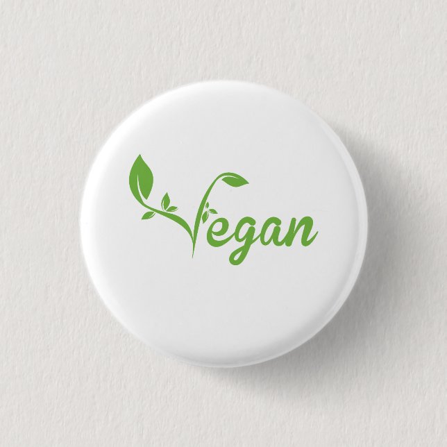 Vegan 1 Inch Round Button (Front)