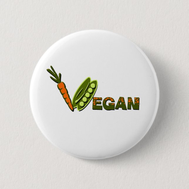 Vegan 2 inch round button (Front)