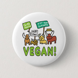 Vegan 2 Inch Round Button