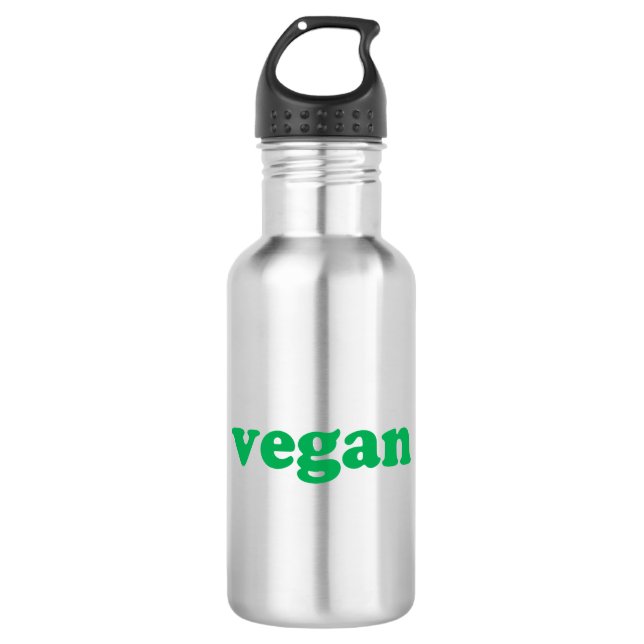 "vegan" 532 ml water bottle (Front)