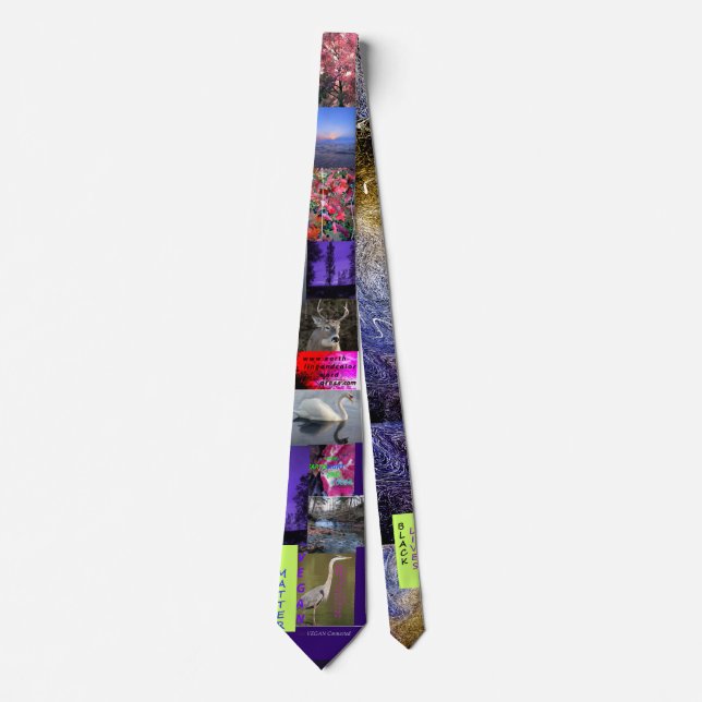 Vegan Advocate Nature Images Tie (Front)