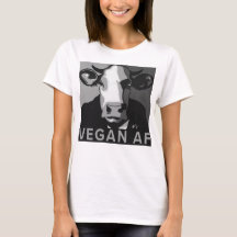 Vegan AF Pop Art Tshirt in Black and White