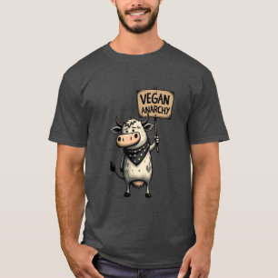 Vegan Anarchy – Rebel Cow Protest T-Shirt