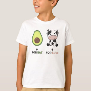 Vegan Animal Lover Vegan Avocado Food Cows Love T-Shirt
