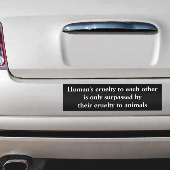 Vegan Animal Rights Cruelty Bumper Sticker