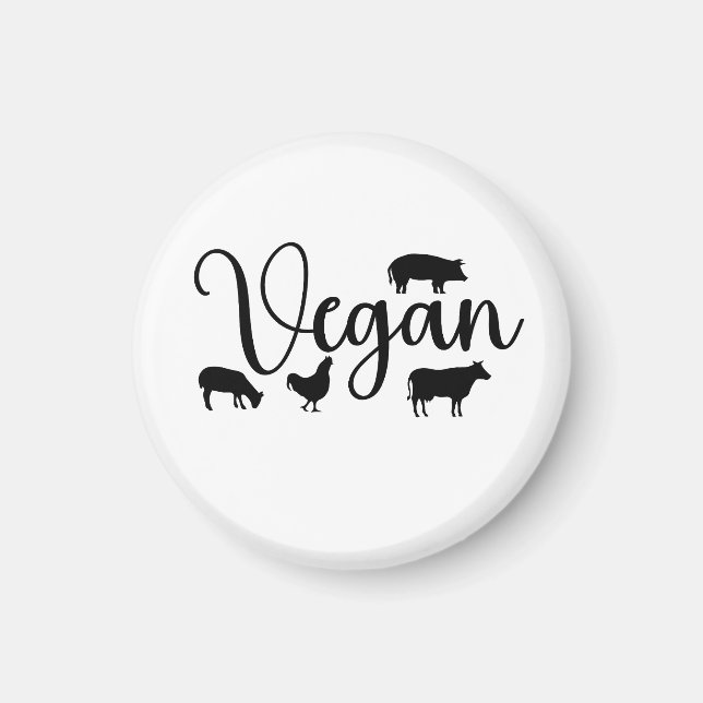 Vegan animals magnet (Front)
