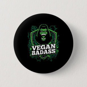 Vegan Bad Fitness Gorilla Bodybuilding Beast 2 Inch Round Button
