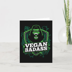 Vegan Bad Fitness Gorilla Bodybuilding Beast  Card
