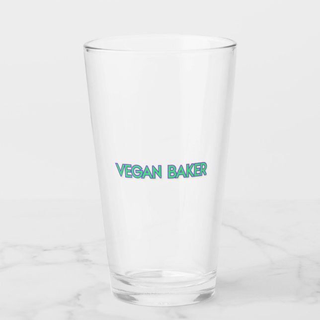 Vegan Baker Glass Cup (Front)