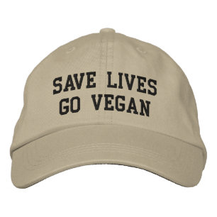 Vegan Baseball Cap (black text)