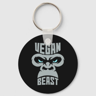 Vegan Beast Workout Muscle Gorilla Gym Bodybuildin Keychain