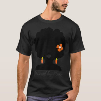 Vegan BlackAfrican American Woman Vegetarian Afro3 T-Shirt