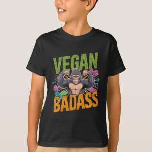 Vegan Bodybuilder Weightlifter Gorilla T-Shirt