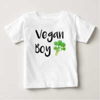 "Vegan Boy" broccoli baby shirt