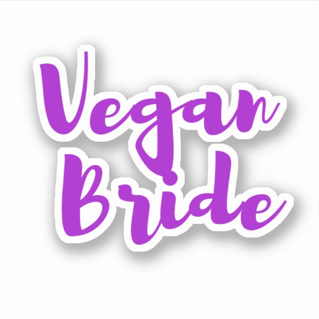 Vegan Bride Weddings Bridal Shower Purple White (Front)