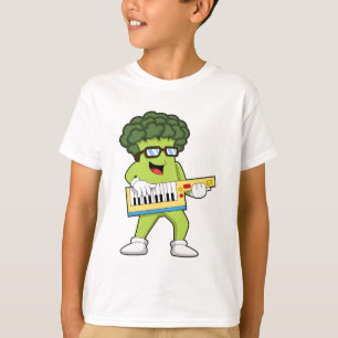Vegan Broccoli at Music with Guitar T-Shirt
