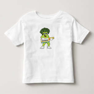Vegan Broccoli at Music with Guitar Toddler T-shirt