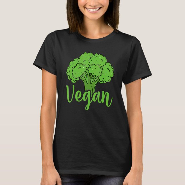 Vegan Broccoli  Broccoli Vegetable  Veggie Vegan T-Shirt (Front)