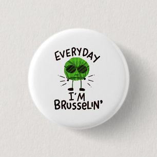 Vegan Brussels Sprouts 1 Inch Round Button