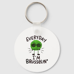 Vegan Brussels Sprouts Keychain