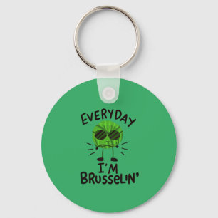 Vegan Brussels Sprouts Keychain