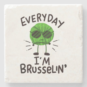 Vegan Brussels Sprouts Stone Coaster