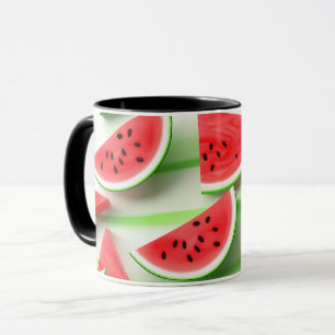 Vegan Cartoon Fruits Cute Watermelon Slice Mug