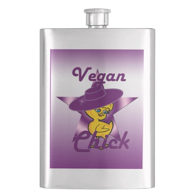 Vegan Chick #9 Hip Flask (Front)