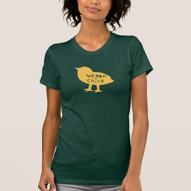 Vegan Chick Camo Tee (Yellow) (Front)