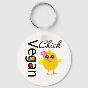 Vegan Chick Keychain