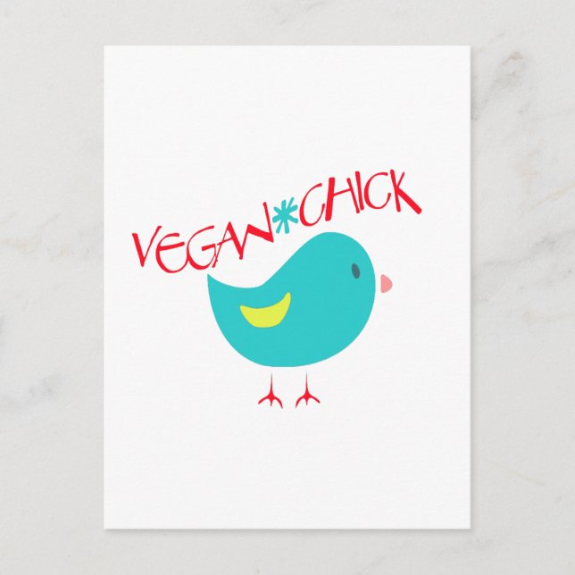 Vegan Chick Postcard (Front)