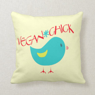 Vegan Chick Throw Pillow