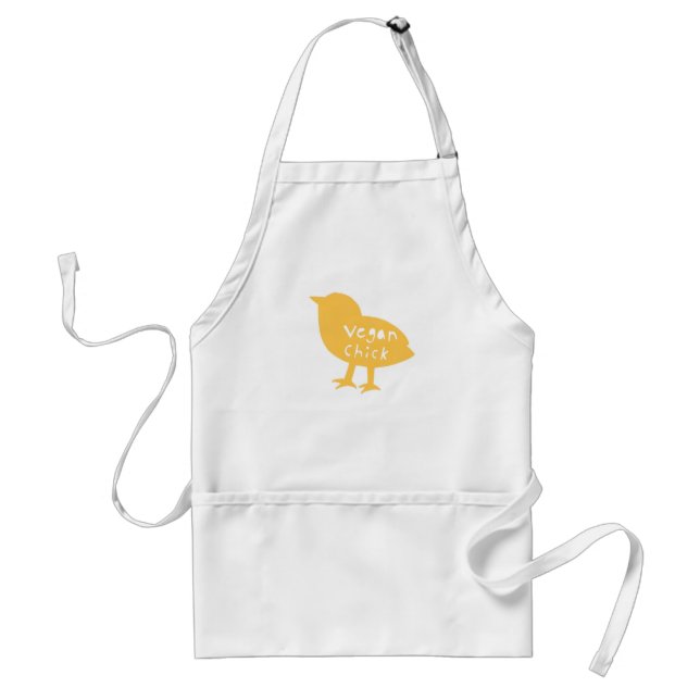 Vegan Chick yellow Standard Apron (Front)