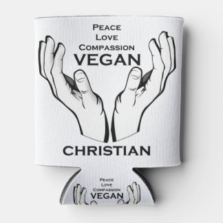 vegan Christian Message Gift Can Cooler