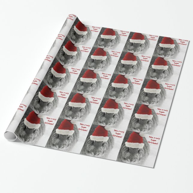Vegan Christmas Wrapping Paper (Unrolled)