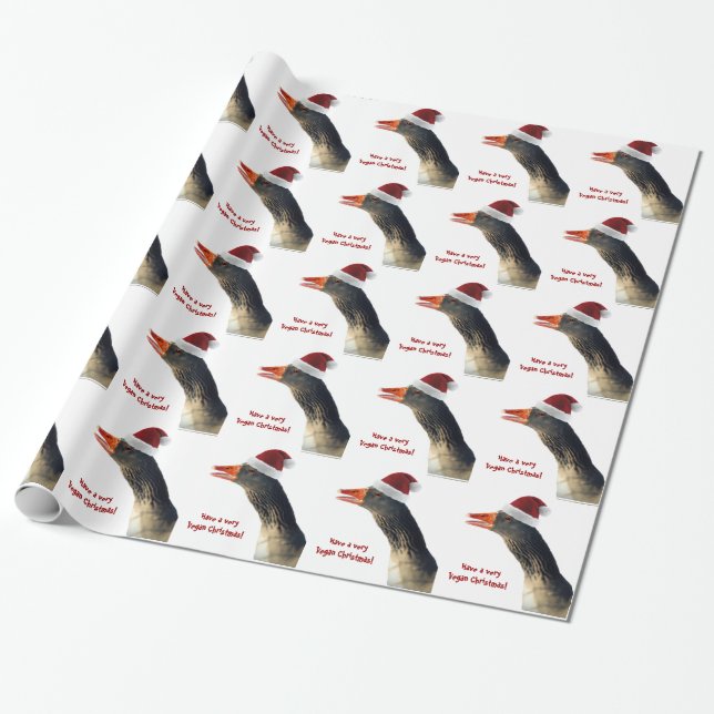 Vegan Christmas Wrapping Paper (Unrolled)