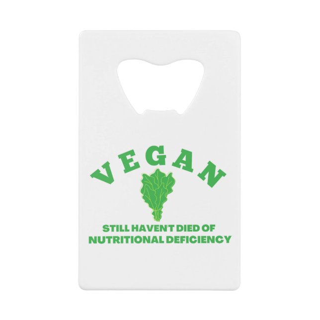vegan credit card bottle opener (Front)