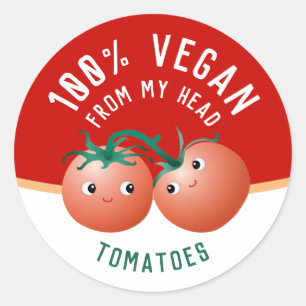 Vegan de ma tête à mes orteils étiquette tomates m
