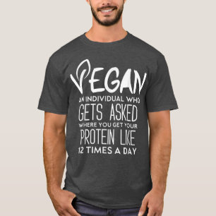 Vegan Definition Cool Vegan Meme Funny Vegetarian  T-Shirt