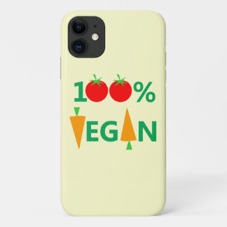 Vegan Diet Cute Cartoon Tomatoes and Carrots iPhone 11 Case
