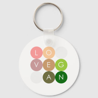 Vegan Dot Love Keychain