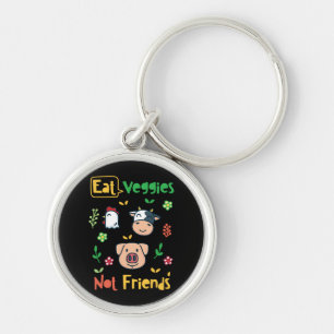 Vegan - Eat Veggies Vegan Keychain