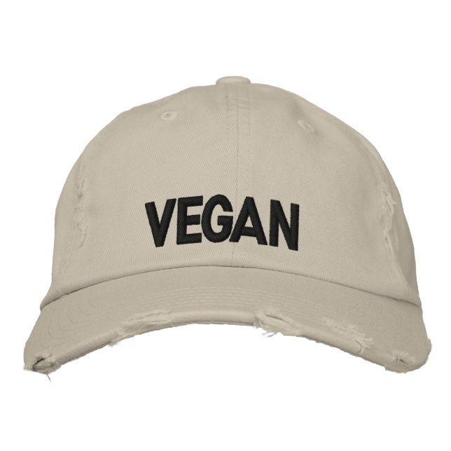 Vegan Embroidered Hat (Front)