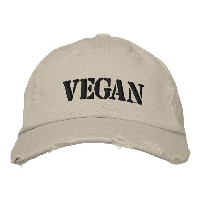 Vegan Embroidered Hat (Front)