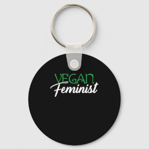 Vegan Feminist Female Feminism Gift Keychain