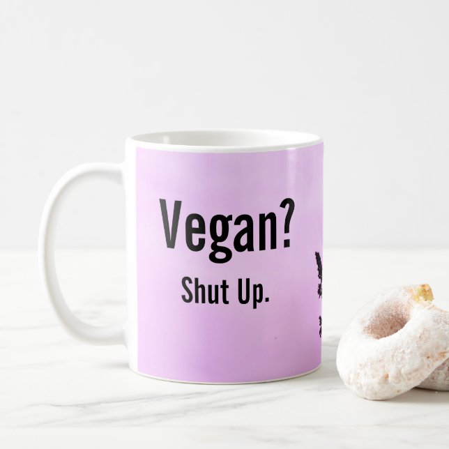Vegan ? Ferme-La. Café Mug (Avec donut)